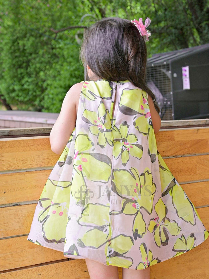 Sale JANYAS CLOSET Printed Flower Girl Lulu Dress