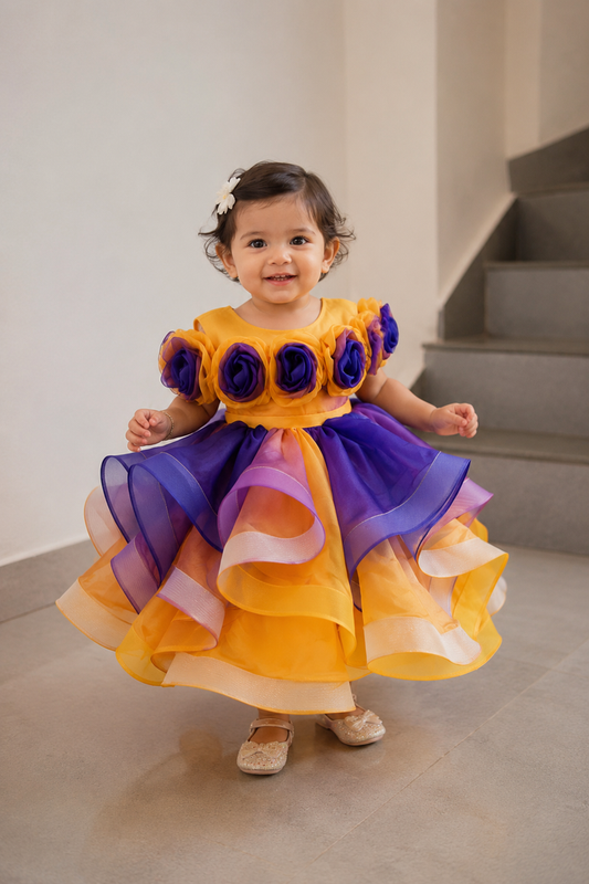Sale JANYAS CLOSET Rosette Royale Ombre Gown
