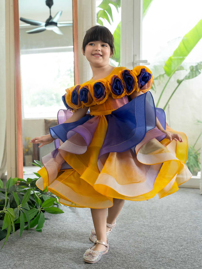 Sale JANYAS CLOSET Rosette Royale Ombre Gown