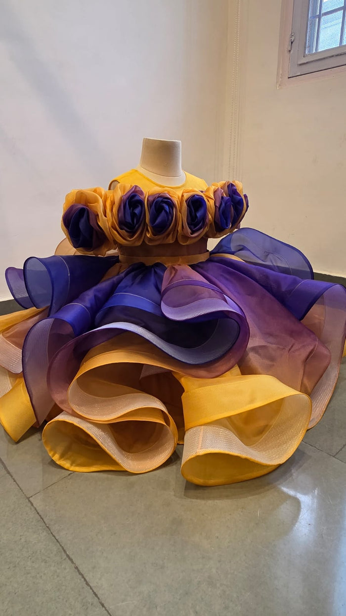 Sale JANYAS CLOSET Rosette Royale Ombre Gown