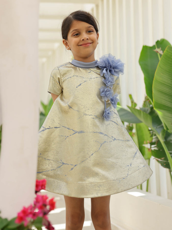 Sale Metallic Jacquard Bow Dream Dress