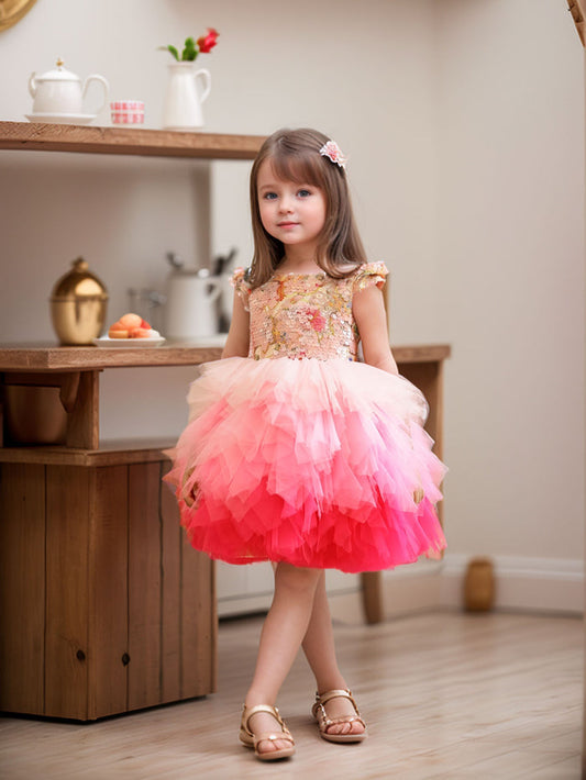 Sample Pink Sequins Stormi Detachable Party Dress