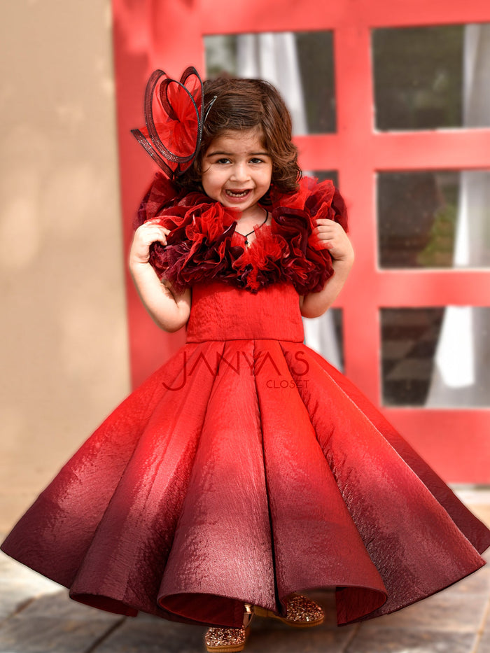 Sample Shaded Red Couture Gown