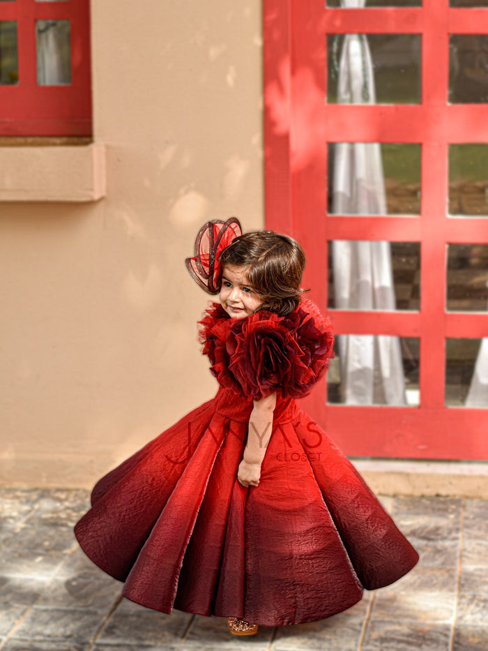 Sample Shaded Red Couture Gown