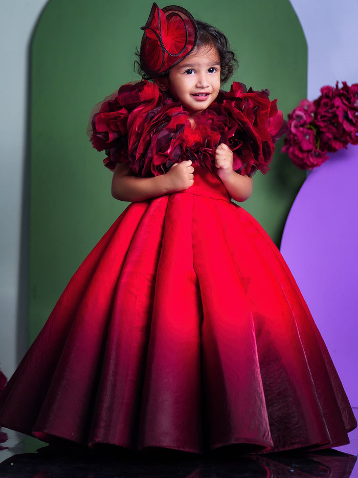 Sample Shaded Red Couture Gown