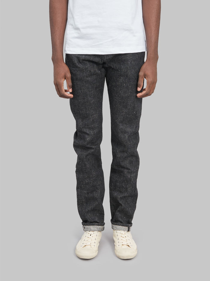 Samurai Jeans S211BK Koku Benkei 17oz Slubby Black Relaxed Tapered Jeans front