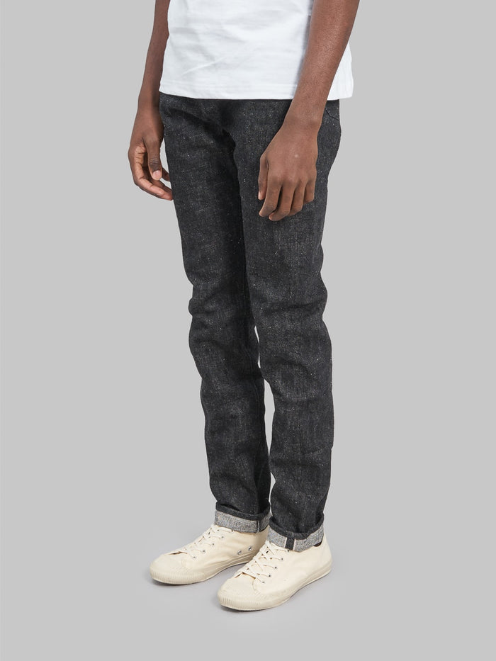 Samurai Jeans S211BK Koku Benkei 17oz Slubby Black Relaxed Tapered Jeans selvedge