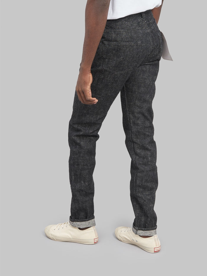 Samurai Jeans S211BK Koku Benkei 17oz Slubby Black Relaxed Tapered Jeans style