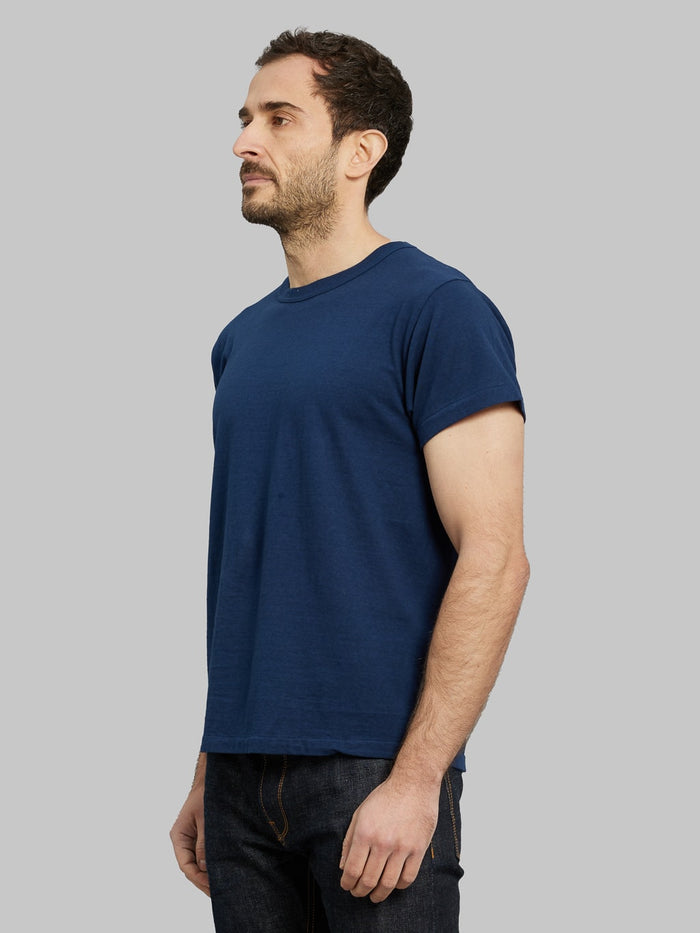 Samurai Jeans crew Tubular Navy TShirt 2 Pack side fit
