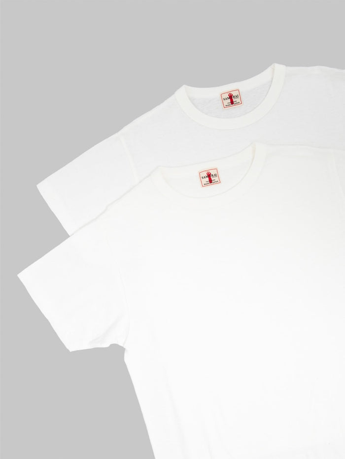 Samurai Jeans SJ2PST-CREW Tubular White T-Shirt (2 Pack) - Redcast Heritage Co.