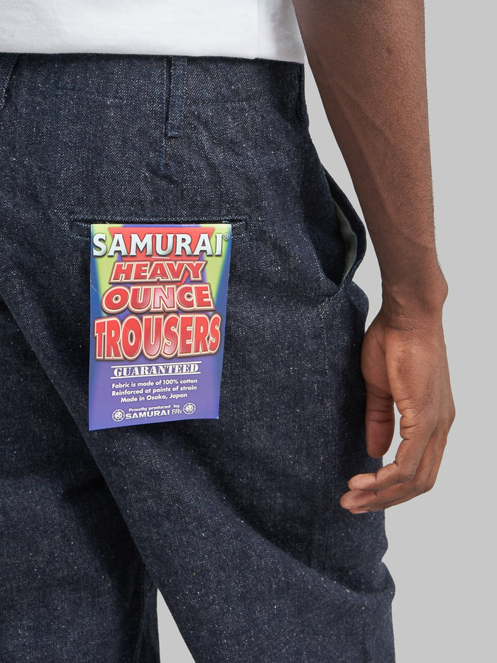 Samurai SJ48DP 15oz Otokogi Selvedge Denim Wide Chino Classic Straight back pocket