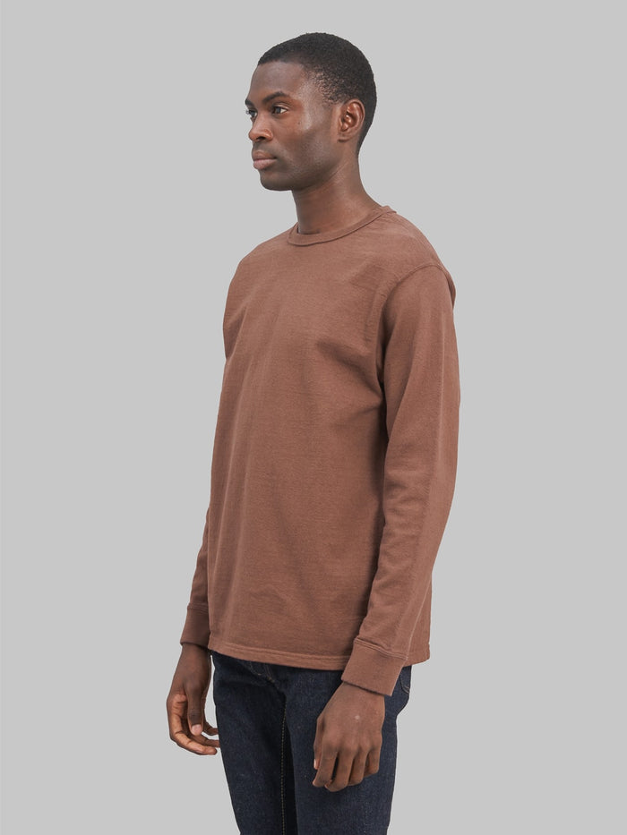 Samurai Jeans Japanese long sleeve tshirt dark model side fit