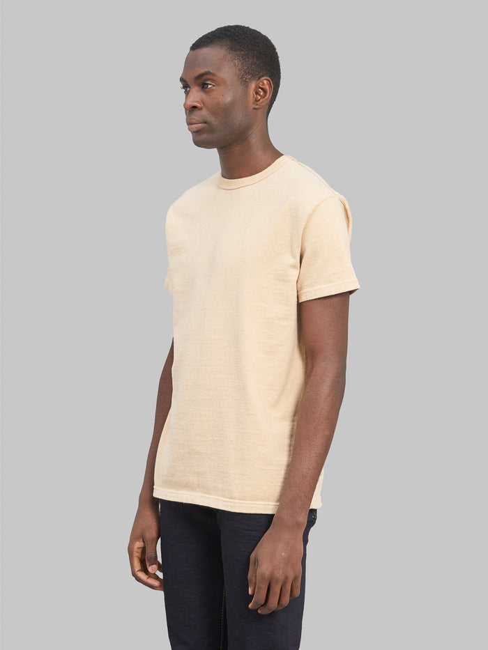 Samurai Jeans Japanese cotton crew tshirt kuri side
