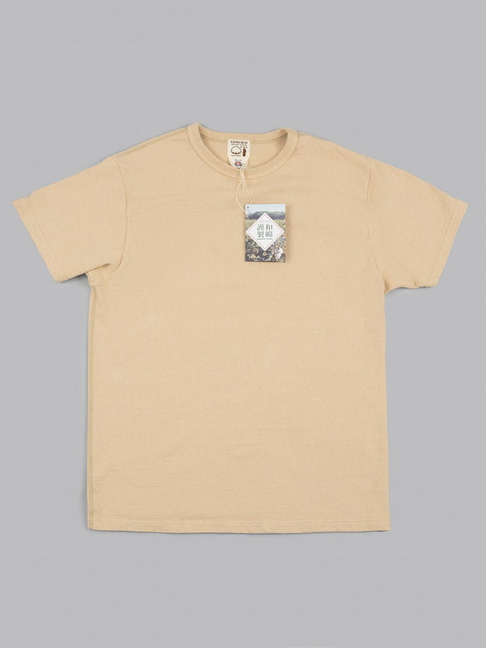 samurai jeans japanese cotton slub crew neck tshirt kuri front