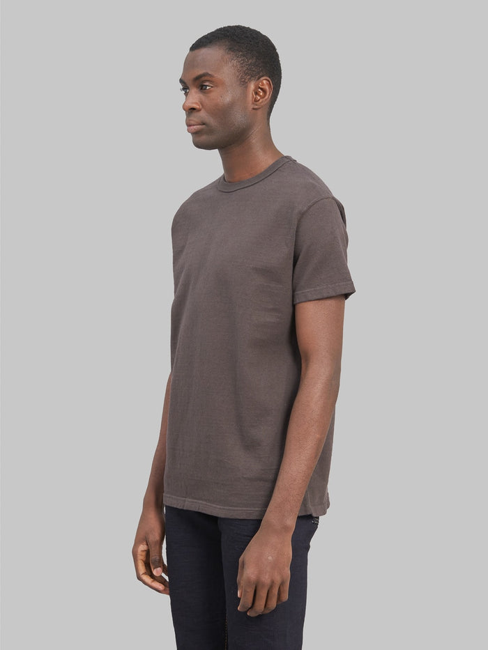 Samurai Jeans Japanese cotton crew t-shirt kuromame side