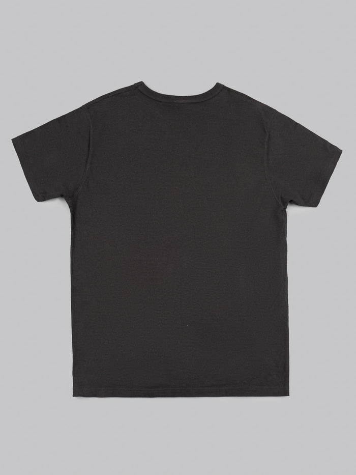 samurai jeans japanese cotton slub crew neck tshirt kuromame black