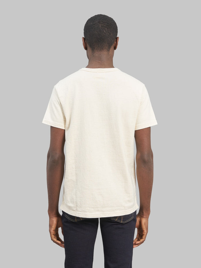 Samurai Jeans Japanese cotton crew t-shirt natural back fit