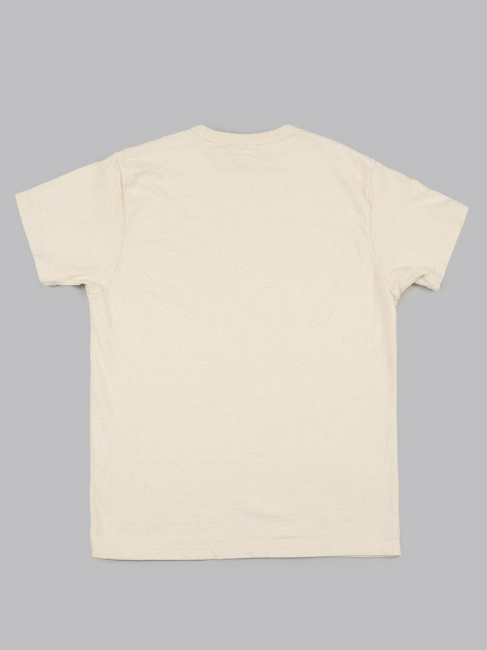 samurai jeans japanese cotton slub crew neck tshirt natural back