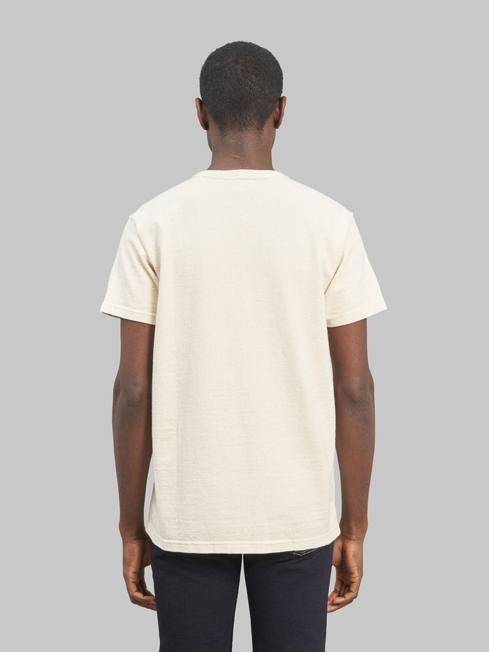 Samurai Jeans Japanese cotton henley t-hirt natural back fit