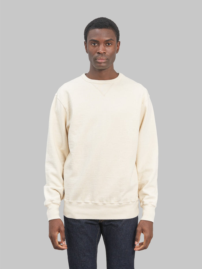 Samurai Jeans Japanese Cotton Sweatshirt Natural front look
