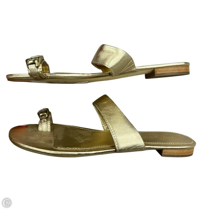 Sandals Designer By Lilly Pulitzer In Gold, Size: 6