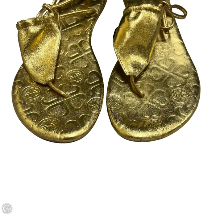 Sandals Flats By Luxtrada In Gold, Size: 7.5