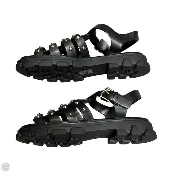 Sandals Flats By Michael By Michael Kors In Black, Size: 10