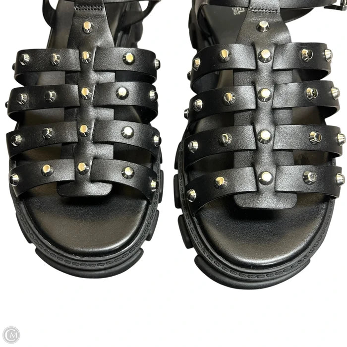 Sandals Flats By Michael By Michael Kors In Black, Size: 10