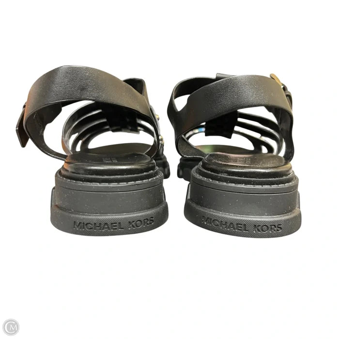 Sandals Flats By Michael By Michael Kors In Black, Size: 10