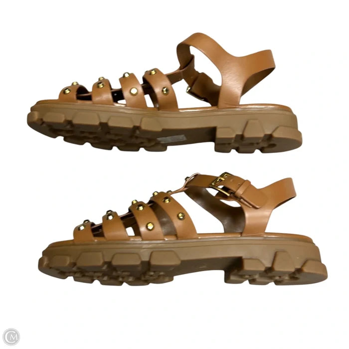 Sandals Flats By Michael By Michael Kors In Brown, Size: 10