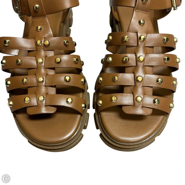 Sandals Flats By Michael By Michael Kors In Brown, Size: 10