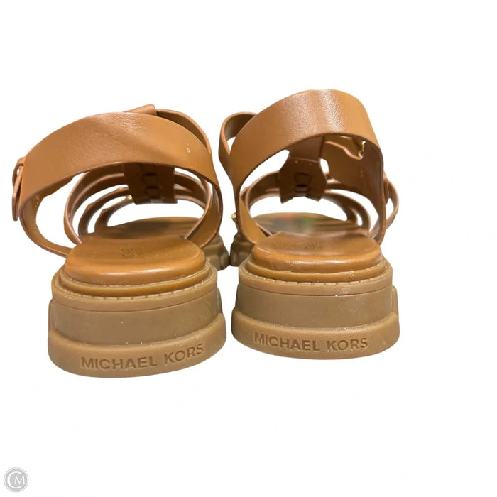 Sandals Flats By Michael By Michael Kors In Brown, Size: 10