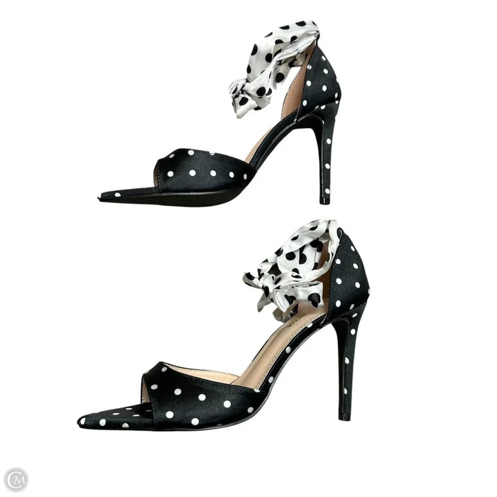 Sandals Heels Stiletto By Fashion Nova In Polkadot Pattern, Size: 6.5