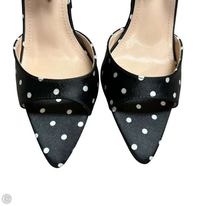 Sandals Heels Stiletto By Fashion Nova In Polkadot Pattern, Size: 6.5