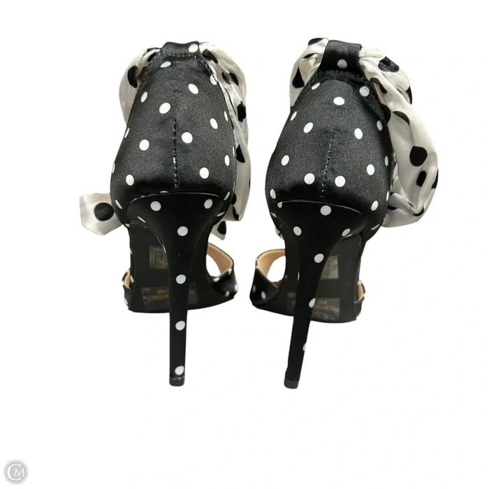 Sandals Heels Stiletto By Fashion Nova In Polkadot Pattern, Size: 6.5