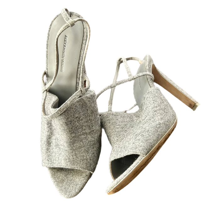 Sandals Luxury Designer By Alexander Wang In Grey, Size: 9
