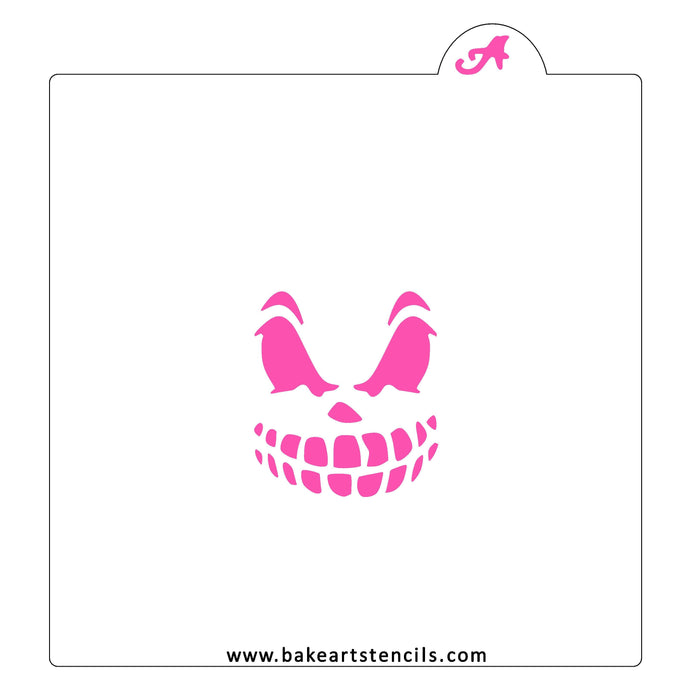 Scary Monster Face Stencil bakeartstencil