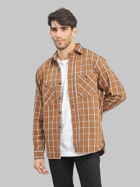 seuvas twill flannel workshirt mocha style