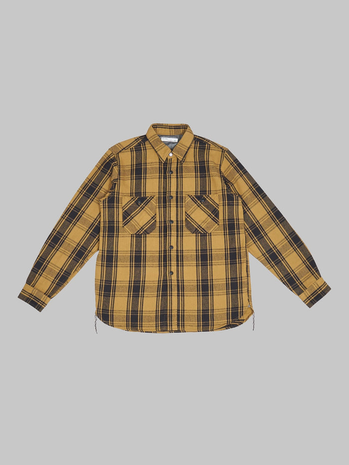 seuvas twill flannel workshirt mustard  front