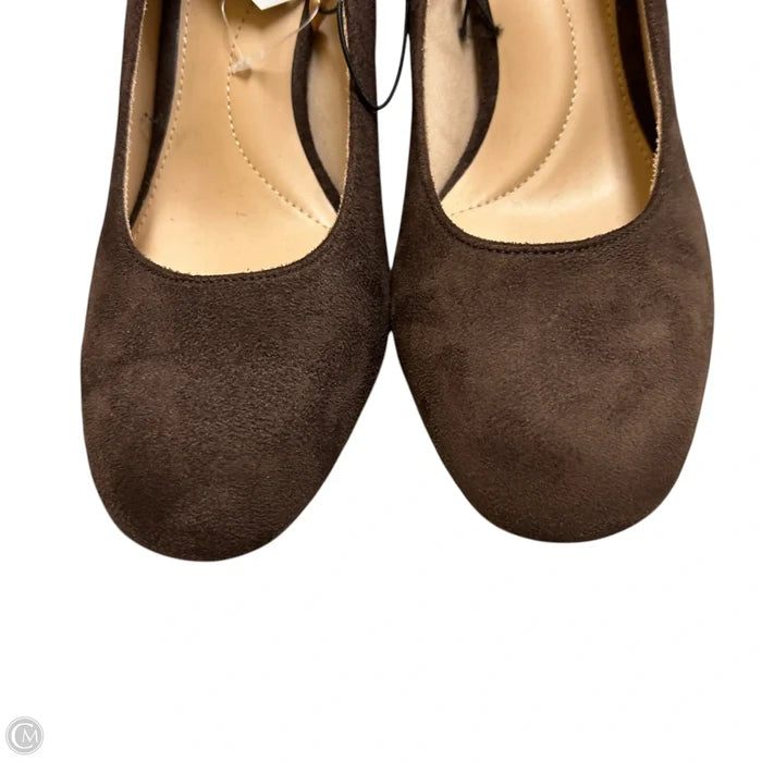Shoes Heels Block By Time And Tru In Brown, Size: 8