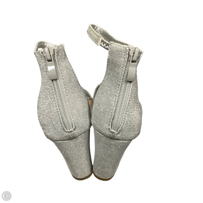 Shoes Heels Block By Windsor In Silver, Size: 8
