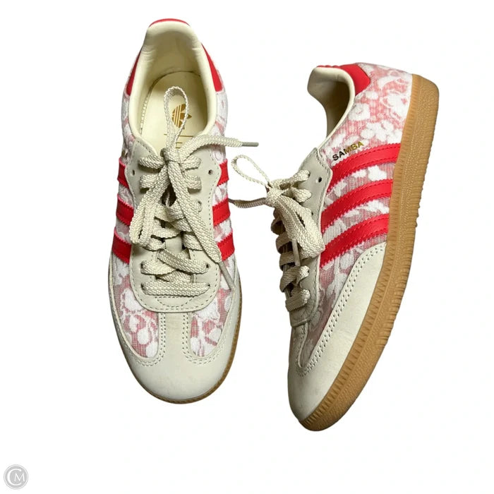 Shoes Sneakers By Adidas In Cream & Red, Size: 6