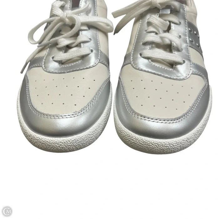 Shoes Sneakers By Josef Seibel In Silver & White, Size: 8.5