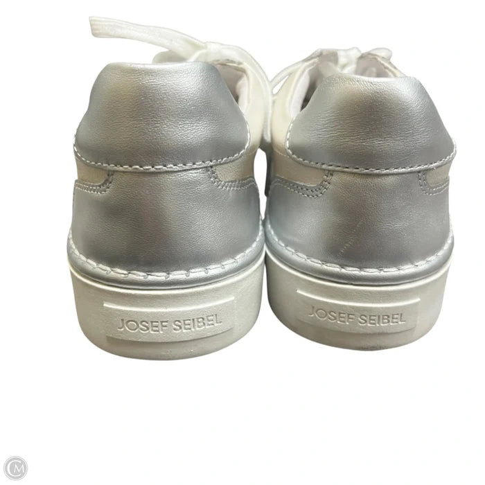 Shoes Sneakers By Josef Seibel In Silver & White, Size: 8.5