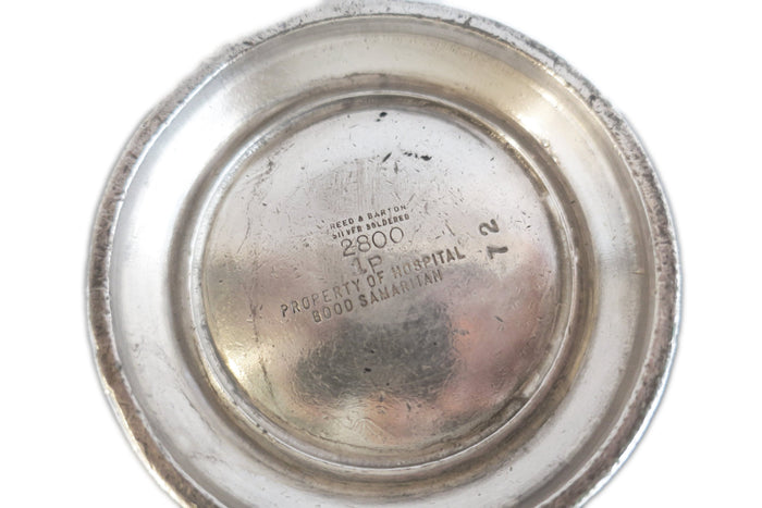 Silver Soldered Pitcher Good Samaritan Hospital Hotel Military RR Silver
