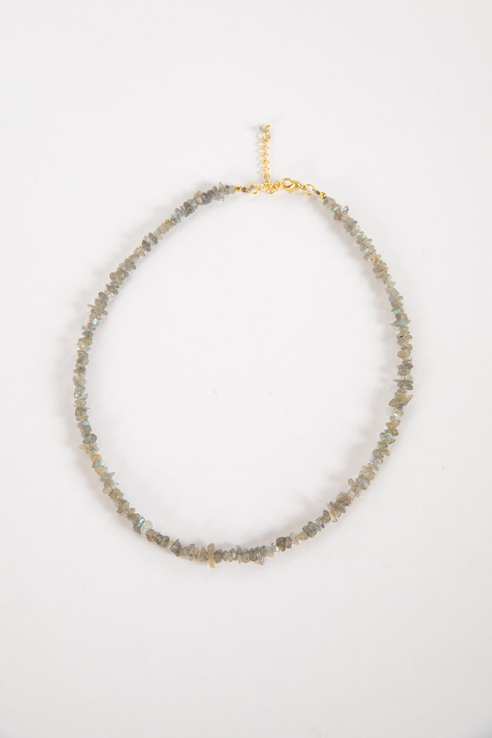 Simple Beaded Labradortie Necklace