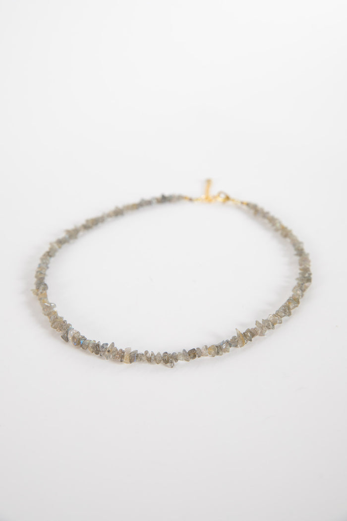 Simple Beaded Labradorite Necklace