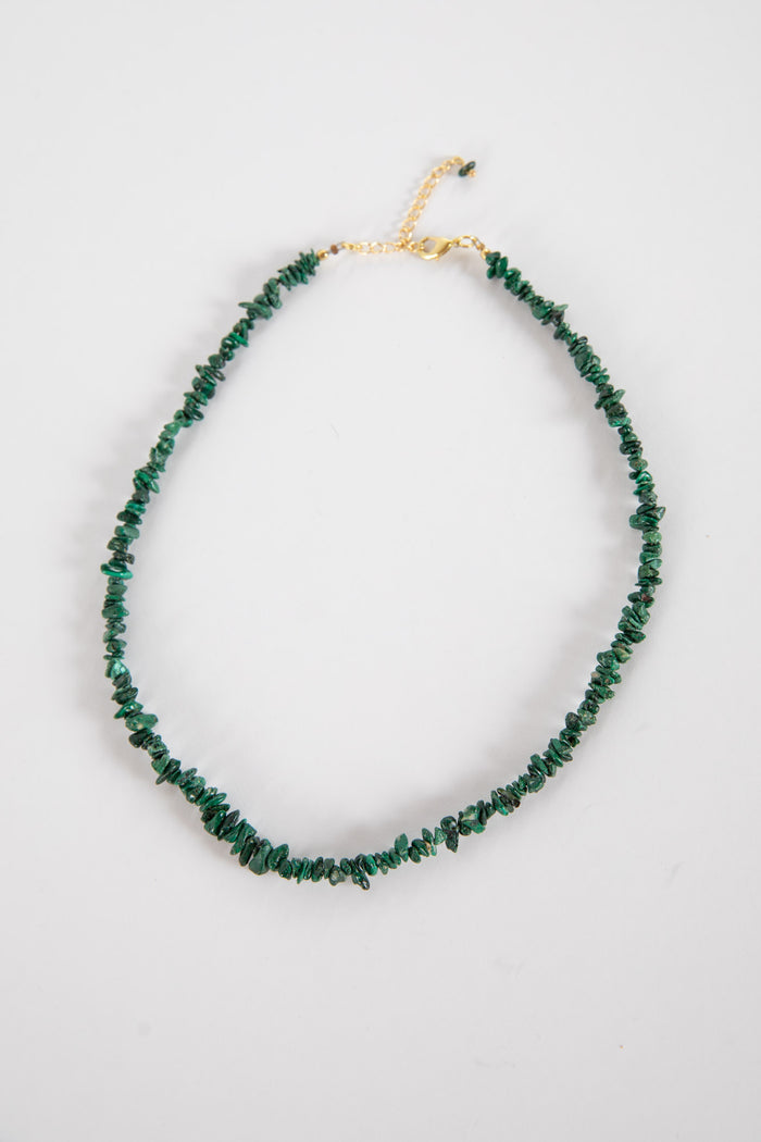 Simple Beaded Malachite Necklace