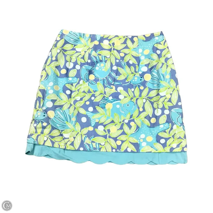 Skirt Designer By Lilly Pulitzer In Blue & Green, Size: Xs