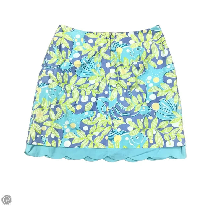 Skirt Designer By Lilly Pulitzer In Blue & Green, Size: Xs
